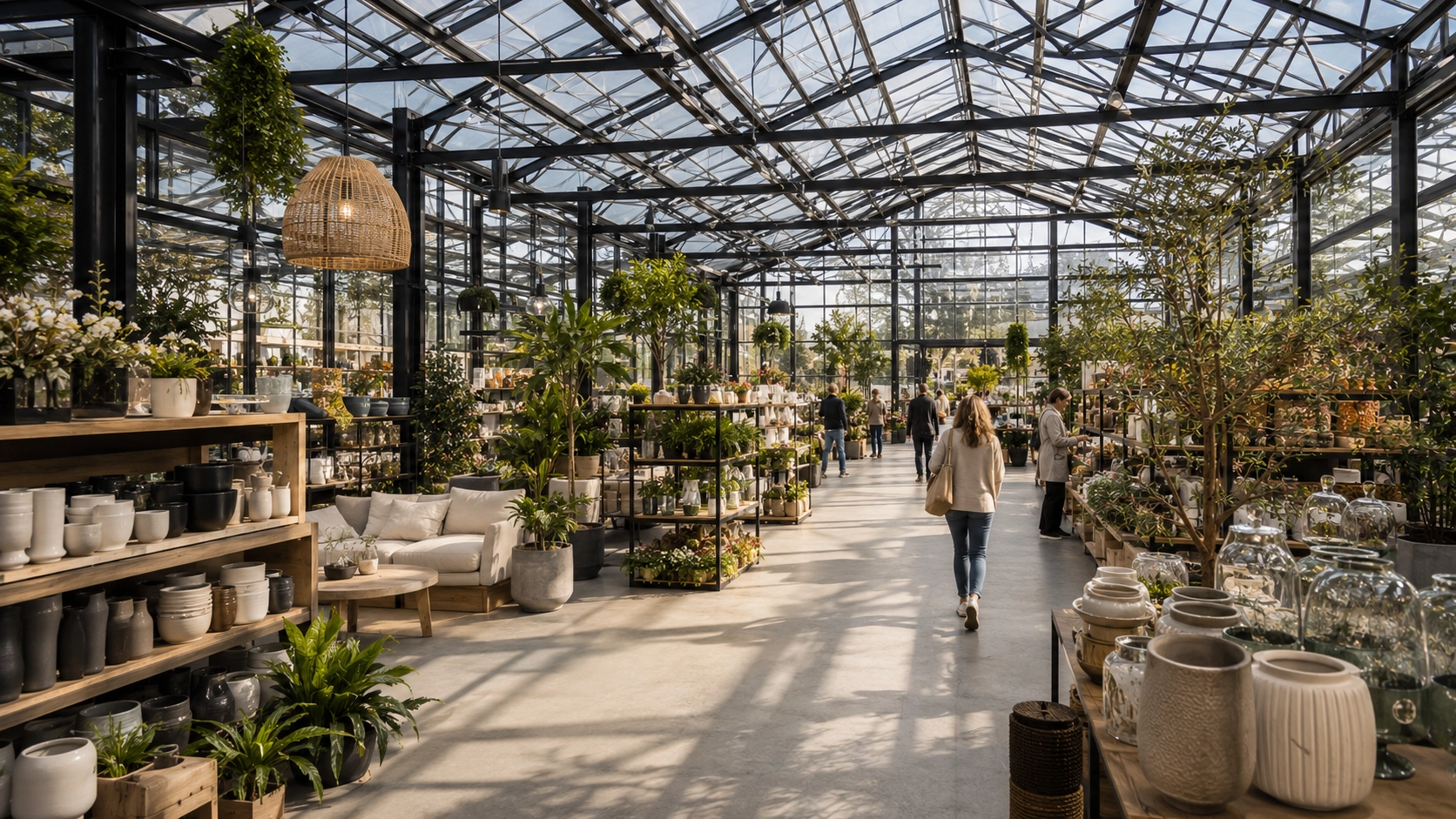 Sfeerafbeelding binnenkant tuincentrum