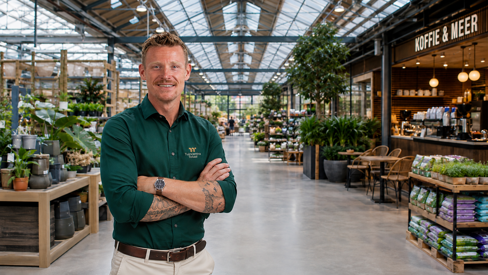 Sfeerafbeelding Mitchel in een tuincentrum