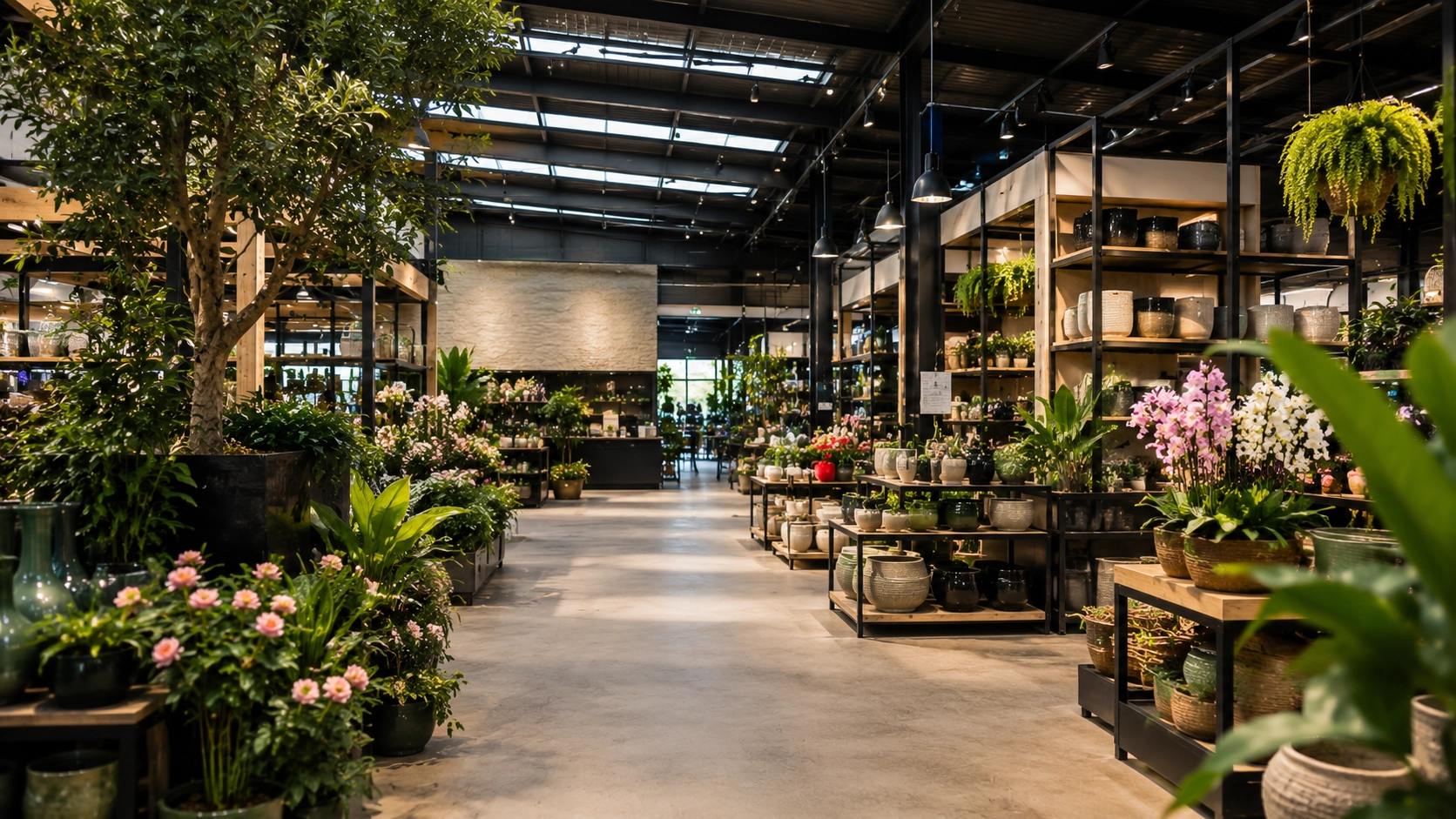 Sfeerafbeelding binnenkant tuincentrum