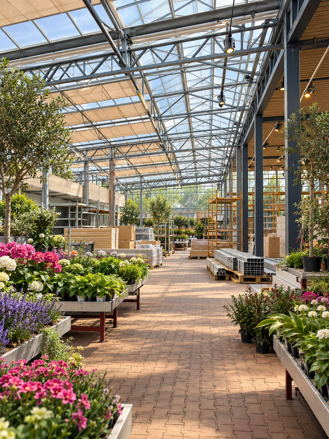 Voorbeeld sfeerafbeelding met planten in een tuincentrum van Tuincentra Totaal